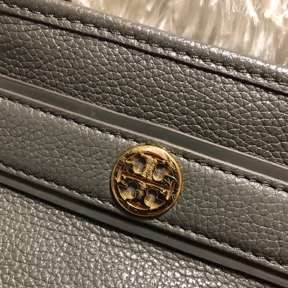 TORY BURCH XL Plebbed Leather Tote Shopper. - Picture 5 of 11